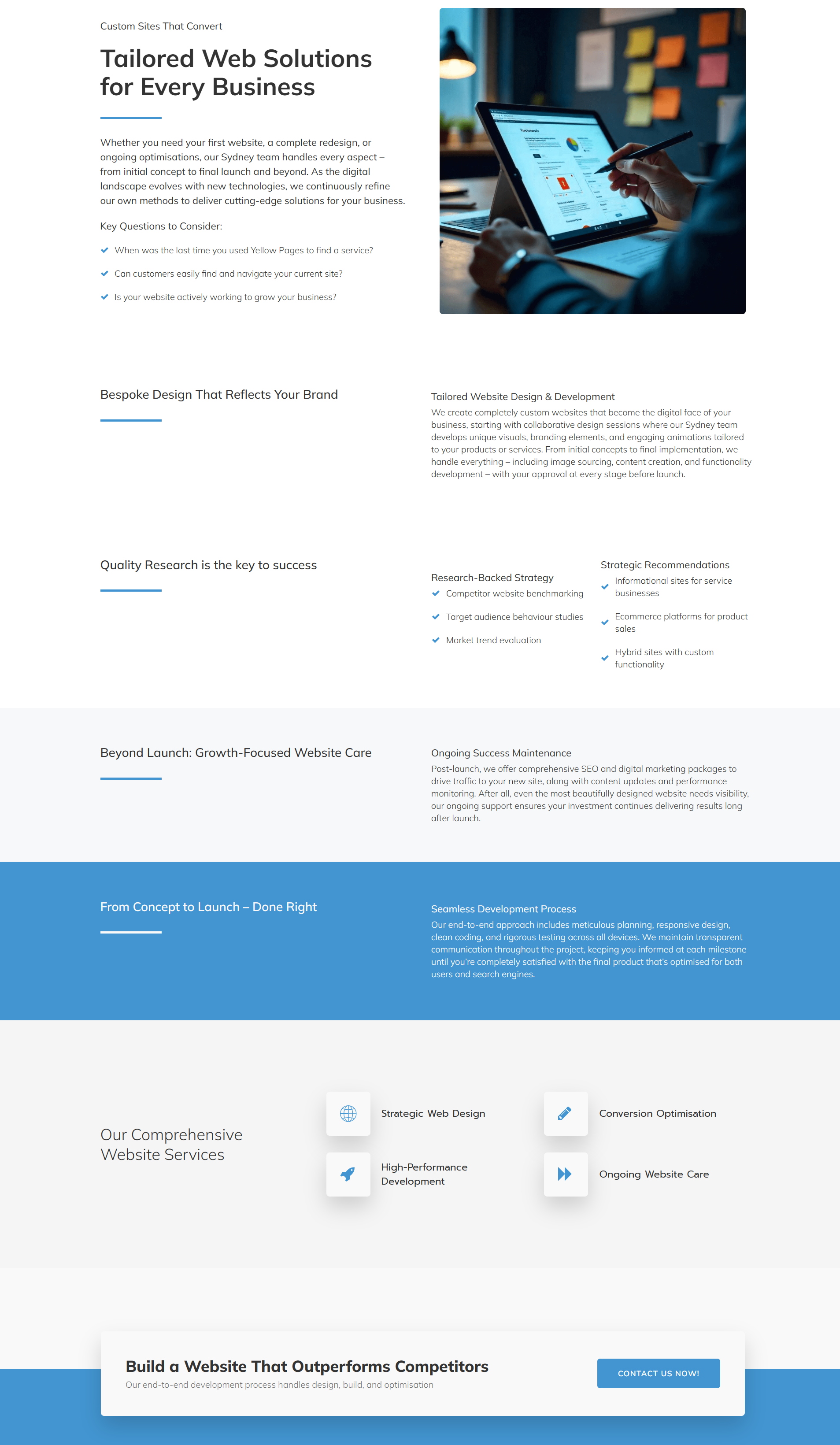 iTarget services page